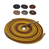 [アクティカ] 日本製 ワークシューズ用靴ひも 140cm 茶黄