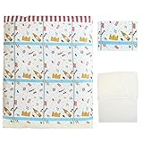 《ロンドン》ベビー洗い替えカバー３点セット【掛・敷・枕】【日本製】 (レッド)