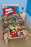 Disney Marvel Comics Defenders Rotary Duvet Set Single [並行輸入品]