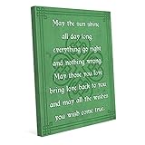 May the Sun Shine All Day Long Everything Go右Nothing Wrong – Saying OverケルトHearts壁アートプリント 8x10 CEL00