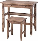 デスク 机 作業台 木製 ♪東谷家具 デスク&amp;スツール CFS-843 ＜デスク：W80×D40×H70cmスツール：W36×D28×H42cm＞ 【AZUMAYA】 インテリア家具 ファミリー 一人暮らし シンプル おしゃれ