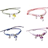 4 Pcs Unique Mushroom Bracelets Beaded Colorful Luck String Rope Chain Cord Thread Braided Bracelet Good Protection Friendshi
