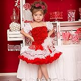 赤い夢の輝き～ペチコートドレス「Red Dazzle Dreams Pettiskirt Dress」1歳から4歳 (1-2 years)