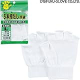 おたふく手袋/滑り止め軍手（ビニボツ）/五本指だし手袋 スベリ止め付 10双 サイズ：L 品番：G-595