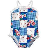 GYMBOREE(ジンボリー) パッチワークプリントスイムスーツ ブルーパッチワーク 水着 0～3ヶ月【並行輸入】