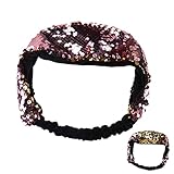 ヘアバンド　赤ちゃん　女の子　ベビー　幼児　ダブルサイド　スパンコール　ヘッドバンド　デザイン