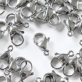 【サージカルステンレス 316】 カニカン シルバー 1.0cm 5個 金具 金属アレルギー対策 アクセサリーパーツ ハンドメイド 材料