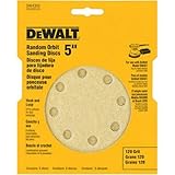DEWALT DW4303 5-Inch 8-Hole 120-Grit Hook-and-Loop Random Orbit Sandpaper (5-Pack) [並行輸入品]