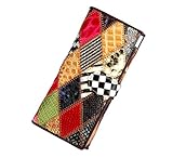 Gaosa 牛革 長財布 レディース 手帳型 財布 三つ折り　名刺入れ カード 札入れ 小銭入れ 大容量 多機能 (1)