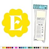 Letter E in Flower初期 – Fun Kids女の子ベビー部屋 – ビニールステッカーデカール壁アート装飾 イエロー 061116W5349_Yellow