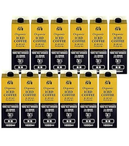 Amazon.co.jp: 山本珈琲 有機栽培珈琲 無糖 1000ml紙パック×6本入