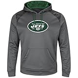 New York Jets Majestic NFLメンズ" Armor "パフォーマンスプルオーバーパーカースウェット – グレー