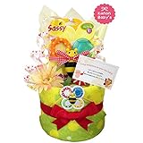 Sassy サッシー おむつケーキ 出産祝い 赤ちゃん プレゼント 内祝い 誕生日プレゼント 人気 ギフト ダイパーケーキ 男の子 女の子 (パンパースS12 （出産祝い用に）)