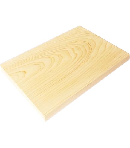 Amazon | kicoriya 一枚板 国産 高級 檜 ひのき まな板 30cmx20cm