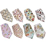 HBF 4枚セット ベビー スタイ ビブ 柔らかい コットン100% よだれかけ 三角 65cmｘ44cm