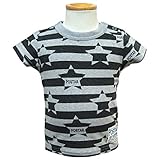 (ポスター) POSTAR　スターボーダー総柄 Tシャツ 杢グレー　130cm