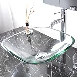 モダン強化ガラスバスルーム容器シンク自然WashroomクリアVanity Basin