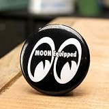 ムーンアイズ(MOONEYES) 缶バッチ ムーンイクイップド＿BC-MGX002BK-MON