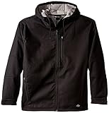 Dickies Men's Big Bonded Canvas Softshell Jacket with Hood Black 3X [並行輸入品]