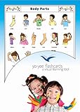 Body Parts Flash Cards for Language Learning in English - 英語フラッシュカード、絵カード、子供, 体の部分, 体