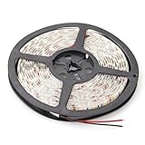 SODIAL(R)ストリップ300 LED 5050 SMD 5M テープライト ウォームホワイト 防水車用品