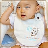 【Tenshi no Tamago】 天使の卵 今治 オーガニックコットン スマイル スタイ エンジェルベビー ベビーギフト 出産祝い (AB003) (有料包装を希望する（カゴラッピング）)