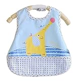 素敵な防水ベビービブポケットブルーエレファント