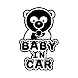 パンダ Baby in car カッティングステッカー ブラック 黒