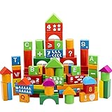 （サンワールド）Sunworld 知育玩具 積み木 パズル 幼児 形合わせ　組み立て 幾何学認知 木製おもちゃ 3歳から　100粒積み木