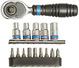 KT Pro Tools 2515MR 1/4 Drive 15-Piece Bit Socket and Mini Ratchet Set by KT Pro Tools