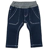 《H28年秋冬物》KICKY VILLAGE(キキイ ビレッジ) デニムニットヒツプ切替長丈パンツ 100cm/インディゴ NO.KV-15422