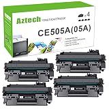 Aztech 互換トナーカートリッジ HP 05A CE505A P2035トナーカートリッジ HP P2035 P2035N 2035N P2055DN 2055DN P2030 P2050 P2055X P2055Dプリンター用 ブラック 4個パック