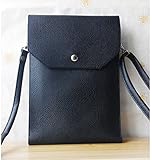 高質PU革製iPad Mini用ポーチ　ケース　バッグ　カバー 化粧ポーチ 小物入れ に便利 (Black)