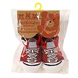 MIKIHOUSE HOTBISCUITS（ミキハウスホットビスケッツ）星柄スニーカー ベビーソックス 9-10cm,赤