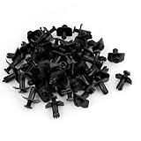 100個のプラスチックリベットファスナーでの黒い車のドアフェンダー11ミリメートル穴プッシュ