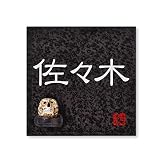 丸三タカギ 彫り込み済表札 信楽焼 信楽S-2F-1-1-佐々木 彫り込み名字: 佐々木 【完成品】