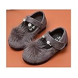 (Miwoluna) キッズ シューズ うさぎ耳のワンポイント 子供靴 男女兼用 (14cm, グレー)