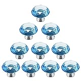 abcGoodefg 10 PCS 40mm Crystal Glass Diamond Shape Knob Pull Handle Usd for Caebinet, Drawer ,Cabine