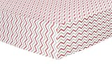 Trend Lab Chevron Deluxe Flannel Fitted Crib Sheet, Coral and Gray by Trend Lab [並行輸入品]