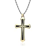 [Kesaeki] ネックレス メンズ 人気 レックレス ステンレス アクセサリー 指輪 メンズネックレス シルバー ネックレス チェーン メンズリング アレルギー対応 誕生日プレゼント 男性 (セット/黒白)