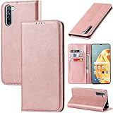 対応 Oppo reno 3a ケース 手帳型 スマホケース oppo レノ3a オッポ レノ3a カードスロット、キックスタンド レザー(ローズゴールド)