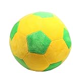 柔らかい　ソフト　サッカーボール ぬいぐるみ　おもちゃ　クッション　黄色　20cm