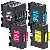 バウストア リコー RICOH GC43 GC43K GC43C GC43M GC43Y Mサイズ 10個セット 顔料 互換インクカートリッジSG 3300 / SG 2300