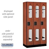 Single階層3 Wide Designerロッカーカラー:チェリー、サイズ: 76 " H x 36 " W x 18 " D