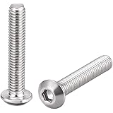 uxcell 小ネジ M3x20mm 304ステンレス鋼 六角穴付き 小ネジボルト 丸頭小ねじ 20個入り