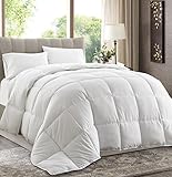 (Twin, White) - Twin Size 160cm x 220cm White Down Alternative Comforter Duvet Insert - Corner Tabs,
