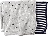 Carter's Carter's 2 pk Swaddle Blanket- Navy Grey - Navy Grey by Carter's