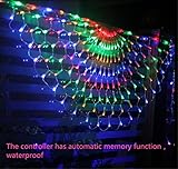 LUCKY CLOVER-A 320 LED 3 * 2メートル妖精ランタンフェスティヴァルデービーデーカーニバル誕生日結婚式の装飾屋外屋内防水ナイトライト（赤、緑）、赤