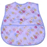 アナノカフェのお食事スタイ　スタイ　ビニールエプロン　ベビー用品　ベビースタイ　撥水 防水　涎掛け　食べ物　お食事エプロン　飲み物　ギフト　出産祝 (ブルー)