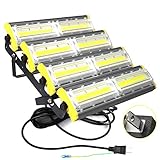 HIKARI LED投光器 400W 屋外用 防水 二代目 6400w相当 63200LM 超薄型 led作業灯 防犯 15％UP 360°照射角度 アース付きプラグ 集魚灯 看板灯 駐車場 LEDラ